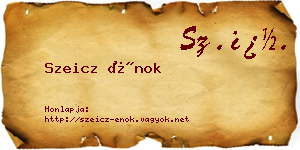 Szeicz Énok névjegykártya